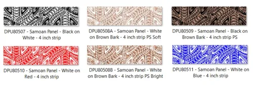 DPU805 - 4inch Samoan Panel Digital Print colour options